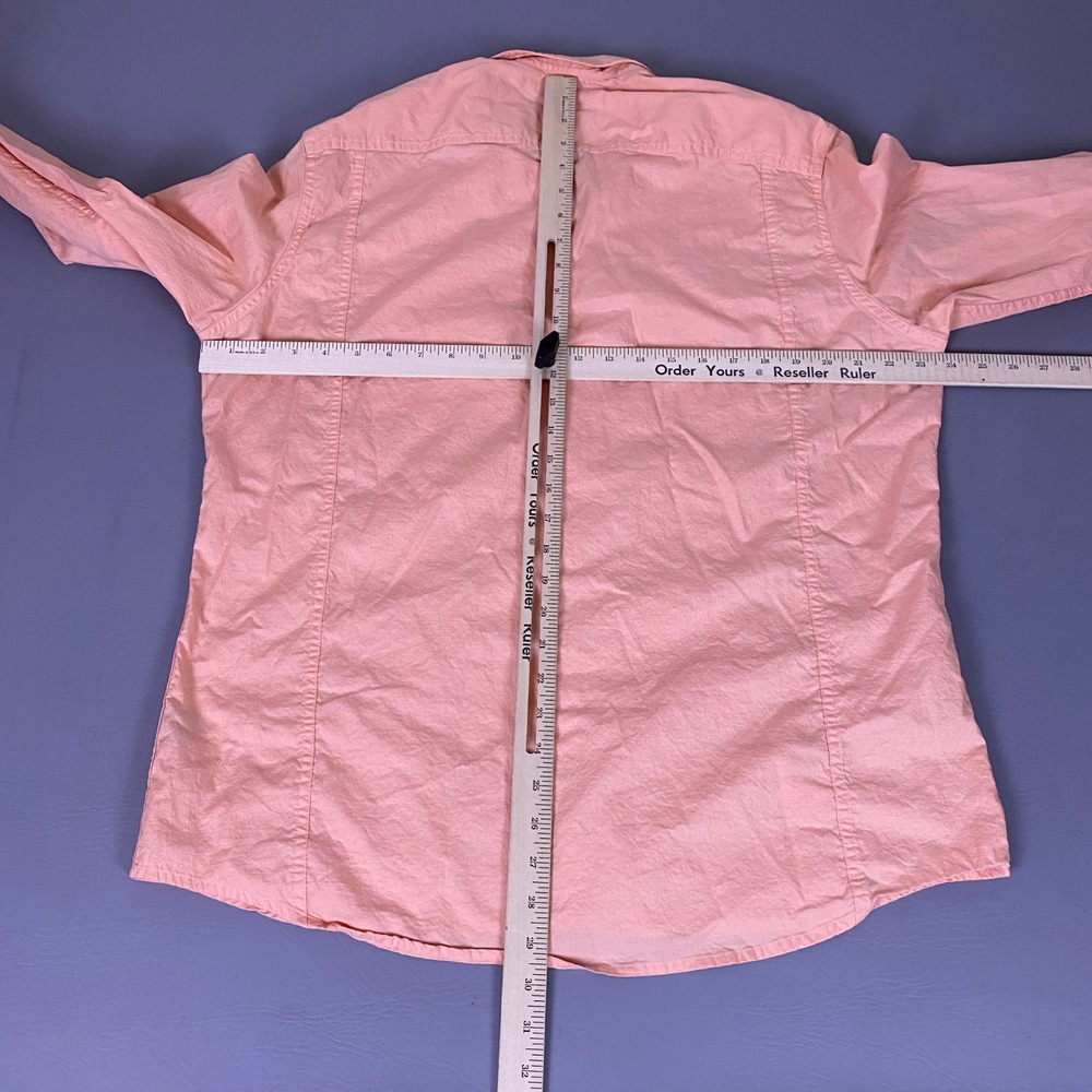Marc Anthony Button Down Shirt Men's XL Slim Fit Peach Coral Long Sleeve Cotton - Picture 7 of 10